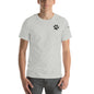 SHIBA SWANK Unisex Short Sleeve, Shiba Inu with Paw Print, Front, Back and Sleeve Design